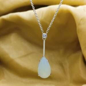 silver elongate sleak necklace-4