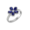 Silver Blooming Flower Ring-WG
